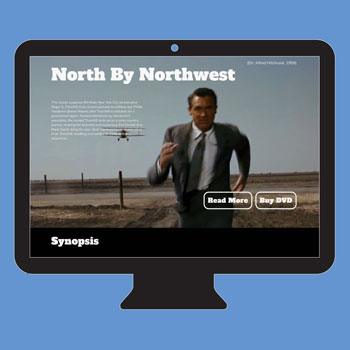 Devices displaying jQuery animation website